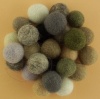 Handmade Felt Accessories - 15mm Balls - Natural